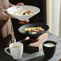 Khay Đựng Trái Cây Khô Bằng Gỗ Nguyên Khối Sang Trọng, Khay Đựng Trái Cây Gốm Sứ, Khay Đựng Đồ Ăn Vặt Kẹo Phòng Khách Gi