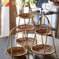 Khay Đựng Trái Cây Khô / oval Nhiều Tầng Bằng Nhựa Giả Mây