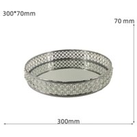 Khay đựng trái cây pha lê cao cấp cho phòng khách, khay đựng mỹ phẩm hình oval, khay đựng rượu vang đỏ sang trọng