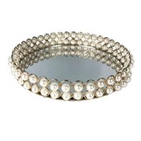 Khay đựng trái cây pha lê cao cấp cho phòng khách, khay đựng mỹ phẩm hình oval, khay đựng rượu vang đỏ kiểu Pháp sang tr