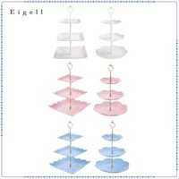 Khay đựng trái cây sấy khô, Giá đỡ phục vụ 3 tầng, Giá đỡ trưng bày bát đĩa thực phẩm, dùng cho món tráng miệng, đồ ăn nhẹ, trình bày bánh Cupcake