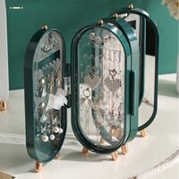 Khay đựng trang sức 4 ngăn kéo có gương gấp gọn tiện lợi