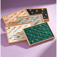 Khay đựng trang sức, nhẫn gỗ sang trọng