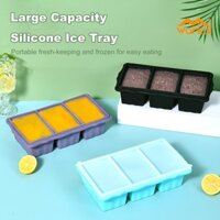 Khay đựng tủ đông silicon WARKUL có nắp 3 ngăn Khuôn làm đông silicon cho súp Nước sốt Máy làm đá viên không chứa BPA