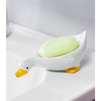 Khay Đựng Xà Phòng Thoát Nước Bằng Sứ Hình Con Vịt Để Bồn Rửa Tay Nhà Tắm