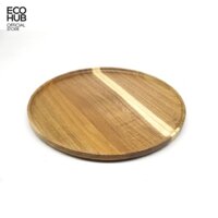 Khay ECOHUB gỗ tròn Màu tối, An toàn Không cong vênh Kích thước 20-25cm, Phụ kiện Decor, Chụp ảnh - Khay 20cm