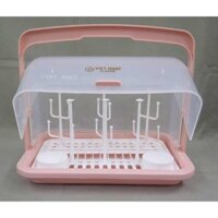 Khay giá úp bình sữa chuẩn Việt Nhật có nắp đậy và khay thoát nước