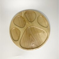 Khay gỗ ăn dặm/ khay gỗ decor hình chân gấu cao cấp