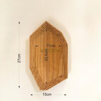 Khay Gỗ Ash Đựng Thực Phẩm, Decor Hình Tinh Thể Thạch Anh - Stlye 3 27x15x2cm