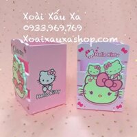 khay gỗ cắm bút, đựng đồ gia dụng trang trí Kitty, Doraemon (kích thước: 10*8cm)