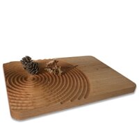 Khay Gỗ Decor Santiago [DE2] 35x25x2cm, Phụ Kiện Chụp Ảnh Sản Phẩm, Trang Trí Món Ăn, Dày 2cm, Màu Tự Nhiên