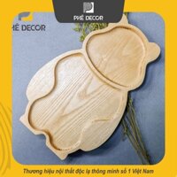 Khay Gỗ Decor Tần Bì Cỡ Lớn BD47 Khay Đựng Đồ Ăn Nhật, Khay Gỗ Gẫu - Phê Decor