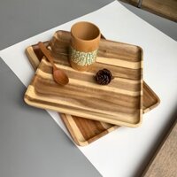 Khay Gỗ Keo Ghép Đựng Đồ Ăn, Bánh Ngọt, Decor Chụp Ảnh Vitrapro