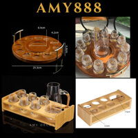 Khay gỗ, Khay đựng ly rượu nhỏ, Khay gỗ đẹp //