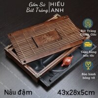 Khay Gỗ Nẹp Đồng 4 Góc Chuyên Dùng Để Đựng Bộ Ấm Chén Trà Nhiều Màu Sắc Và Kích Thước