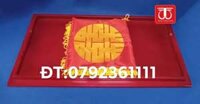 KHAY GỖ SƠN MÀI BÊ LỢN  - KHAY ĐỎ 3565 KÈM KHĂN PHỦ CHỮ HỸ
