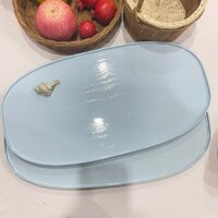 Khay Gỗ Sơn Mài Oval 45cmx32cmx1,5cm Trang Trí Decor Chụp Ảnh.