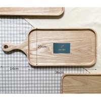 Khay gỗ Tần bì chữ nhật có tay cầm 50 x 20cm