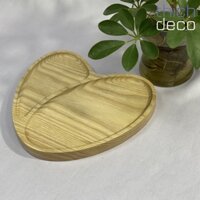 Khay gỗ tần bì Trái tim K17.4 22x20cm sang trọng decor nhà cửa, trang trí bàn ăn