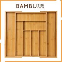 Khay gỗ tre chia ngăn kéo tủ bếp