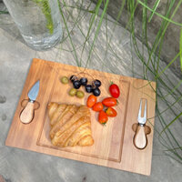 Khay gỗ tre  decor đựng pizza, phô mai