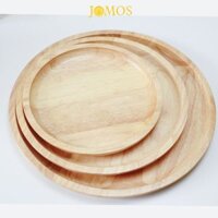 Khay gỗ tròn cây cao su tự nhiên Jomos