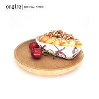 Khay gỗ tròn decor, đựng mứt tết, bánh kẹo...  ongtre Vietnam - 25cm