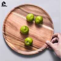 Khay gỗ tròn Khay phục vụ khai vị Đĩa gỗ đa năng cho