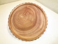 Khay gỗ tròn tạo hình bánh quy | Wooden tray