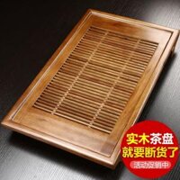 khay gỗ uống trà Kunde Kung Fu Bộ trà hộ gia đình đơn giản bằng gỗ chắc chắn khay trà trà biển bàn trà đĩa ngăn kéo đựng nước trà nhỏ ghế khay trà gỗ phật di lặc