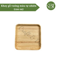 Khay gỗ vuông màu tự nhiên (cao su) khay đựng đồ ăn, decor trang trí (KBT1036KG)