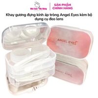 Khay gương đựng kính áp tròng Angel Eyes kèm bộ dụng cụ đeo lens