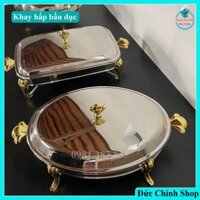 Khay hấp bầu dục, khay hấp cầy cá, khay hấp inox 304 chống gỉ