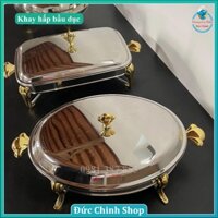 Khay Hấp Cầy Cá, Khay Hấp Bầu Dục, Khay Hấp Inox 304 Chống gỉ