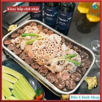 Khay hấp chuyên các món cầy cá, khay hấp chữ nhật inox 304