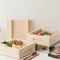 Khay hấp gỗ Hinoki Mặt gỗ mịn không sơn, không keo đảm bảo an toàn chất lượng