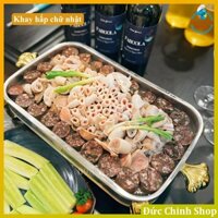 Khay hấp inox 304, khay hấp cầy cá, khay hấp có khay chứa cồn giữ nóng món ăn trực tiếp