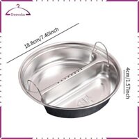 Khay hấp thực phẩm chia ngăn Đĩa hấp sâu có thể xếp chồng lên nhau Hộp đựng thực phẩm đa năng Khay hấp có tay cầm đôi Máy hấp gạo