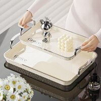 Khay Hình Chữ Nhật Cốc Nước Gia Đình Đĩa Ăn Trái Cây Nhựa Sang Trọng Mỹ Phẩm Bộ Đồ Ăn Bảo Quản