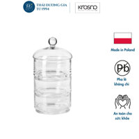 Khay, hộp pha lê 3 tầng cao 30cm đựng mứt, ô mai, bánh kẹo Ba Lan Krosno-795089