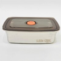 khay inox 1200ml có nắp hít
