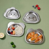 Khay Inox 304 Đựng Thức Ăn Cho Bé Kiểu Dáng Hoạt Hình Dễ Thương