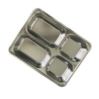 Khay inox 4 ngăn sâu lòng