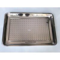 Khay inox 40x60 sâu 5cm lỗ thủng