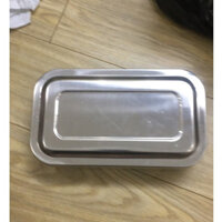 Khay inox đựng dụng cụ - hộp tiểu phẫu 20x28cm