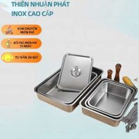 Khay inox đựng thực phẩm sâu 15cm THIÊN NHUẬN PHÁT dùng làm mâm cơm,mâm cơm,nướng bánh