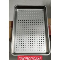 Khay inox hấp có lỗ 4060 sâu 5 hoặc 7cm inox 201/304 hàng cao cấp.