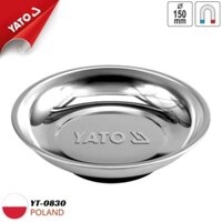 Khay inox tròn 150mm đựng ốc vít có nam châm Yato YT-0830 - Ba Lan