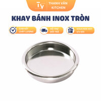 Khay inox tròn, khay tròn hấp bánh, khay nướng bánh hình tròn dành cho nhà bếp, khay inox tròn đa năng | TVKITCHEN