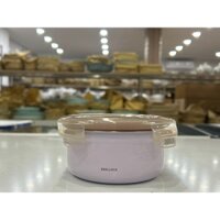 Khay Inox tròn (nắp gài) - Size S (0.35L) Tím Môn - Edelkochen